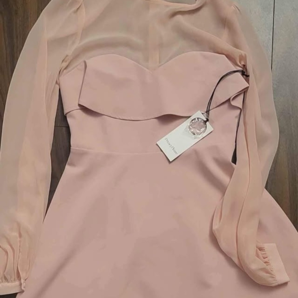 Privacy Please Blush Long Sleeve Dress